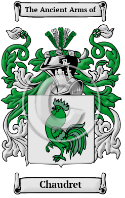 Chaudret Family Crest Download (JPG) Heritage Series - 600 DPI