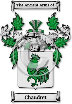 Chaudret Family Crest Download (jpg) Legacy Series - 150 DPI