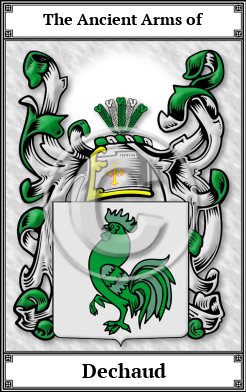 Dechaud Family Crest Download (JPG) Book Plated - 600 DPI
