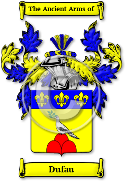 Dufau Family Crest Download (jpg) Legacy Series - 150 DPI