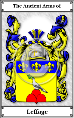 Leffage Family Crest Download (JPG)  Book Plated - 150 DPI
