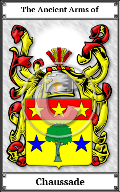 Chaussade Family Crest Download (JPG)  Book Plated - 150 DPI