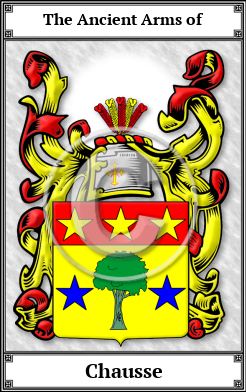 Chausse Family Crest Download (JPG)  Book Plated - 150 DPI