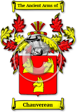 Chauvereau Family Crest Download (jpg) Legacy Series - 150 DPI