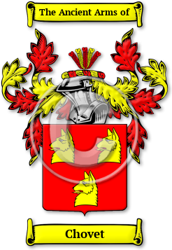 Chovet Family Crest Download (jpg) Legacy Series - 150 DPI