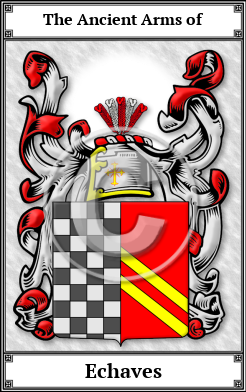 Echaves Family Crest Download (JPG) Book Plated - 600 DPI