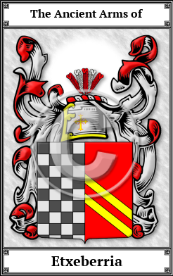 Etxeberria Family Crest Download (JPG)  Book Plated - 150 DPI