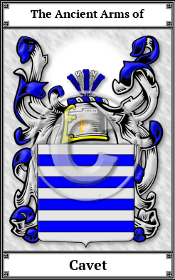 Cavet Family Crest Download (JPG)  Book Plated - 150 DPI