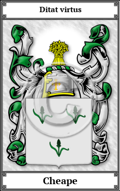 Cheape Family Crest Download (JPG)  Book Plated - 150 DPI