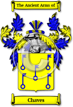 Chaves Family Crest Download (jpg) Legacy Series - 150 DPI