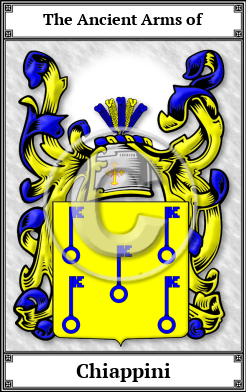 Chiappini Family Crest Download (JPG)  Book Plated - 150 DPI