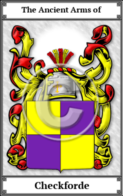 Checkforde Family Crest Download (JPG)  Book Plated - 150 DPI