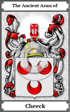 Cheeck Family Crest Download (JPG)  Book Plated - 150 DPI