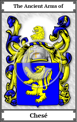 Chesé Family Crest Download (JPG)  Book Plated - 150 DPI