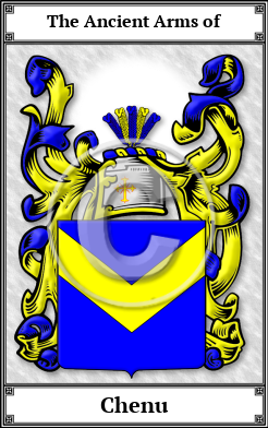 Chenu Family Crest Download (JPG) Book Plated - 600 DPI