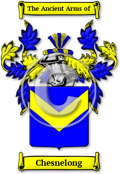 Chesnelong Family Crest Download (jpg) Legacy Series - 150 DPI