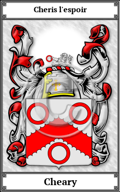 Cheary Family Crest Download (JPG)  Book Plated - 150 DPI