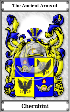 Cherubini Family Crest Download (JPG)  Book Plated - 150 DPI