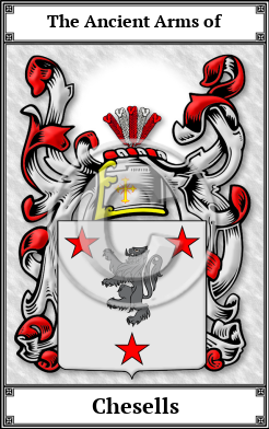 Chesells Family Crest Download (JPG)  Book Plated - 150 DPI