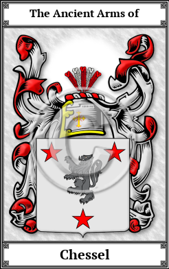 Chessel Family Crest Download (JPG)  Book Plated - 150 DPI