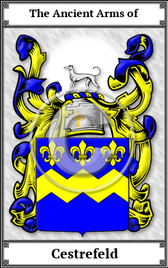 Cestrefeld Family Crest Download (JPG)  Book Plated - 150 DPI