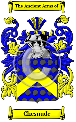 Chesnude Family Crest/Coat of Arms