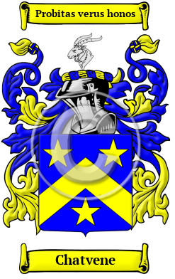 Chatvene Family Crest/Coat of Arms