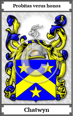 Chatwyn Family Crest Download (JPG) Book Plated - 600 DPI