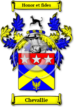 Chevallie Family Crest Download (jpg) Legacy Series - 150 DPI