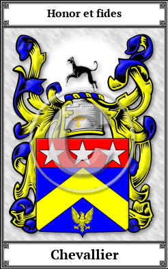 Chevallier Family Crest Download (JPG) Book Plated - 600 DPI