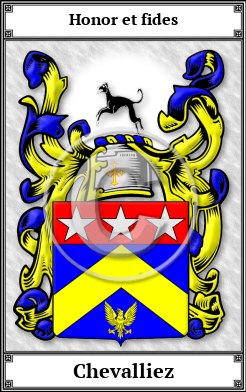 Chevalliez Family Crest Download (JPG)  Book Plated - 150 DPI