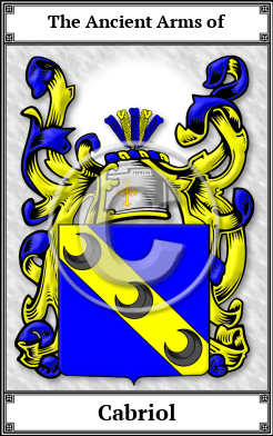 Cabriol Family Crest Download (JPG) Book Plated - 600 DPI