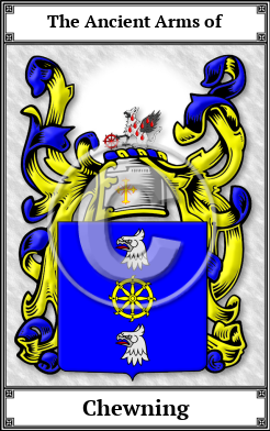 Chewning Family Crest Download (JPG)  Book Plated - 150 DPI