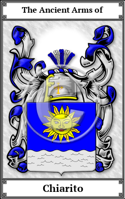 Chiarito Family Crest Download (JPG)  Book Plated - 150 DPI