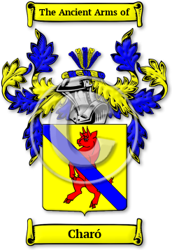 Charó Family Crest Download (jpg) Legacy Series - 150 DPI