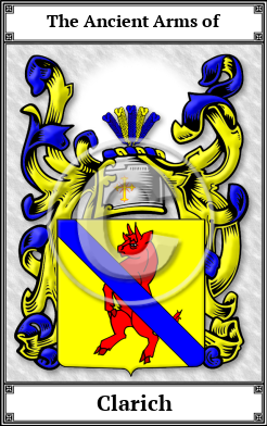 Clarich Family Crest Download (JPG) Book Plated - 600 DPI