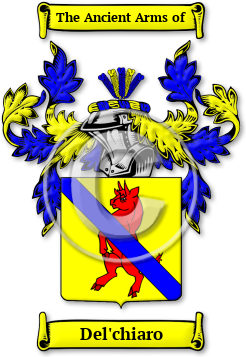 Del'chiaro Family Crest Download (JPG) Legacy Series - 300 DPI