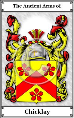 Chicklay Family Crest Download (JPG)  Book Plated - 150 DPI