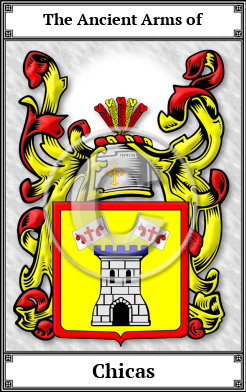 Chicas Family Crest Download (JPG)  Book Plated - 150 DPI