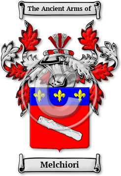 Melchiori Family Crest Download (jpg) Legacy Series - 150 DPI
