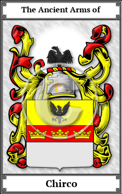 Chirco Family Crest Download (JPG)  Book Plated - 150 DPI