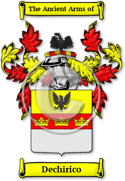 Dechirico Family Crest Download (JPG) Legacy Series - 600 DPI