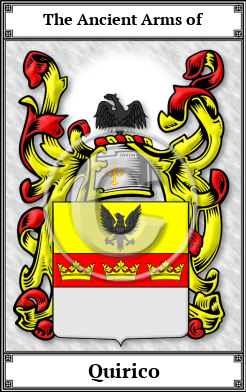 Quirico Family Crest Download (JPG)  Book Plated - 150 DPI
