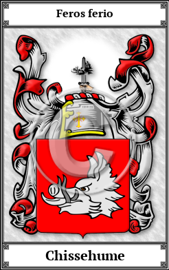 Chissehume Family Crest Download (JPG)  Book Plated - 150 DPI