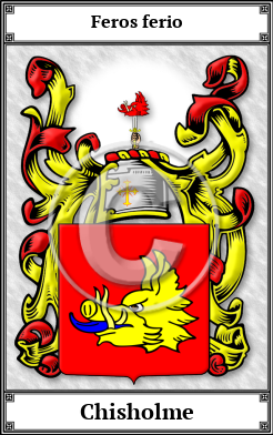 Chisholme Family Crest Download (JPG)  Book Plated - 150 DPI