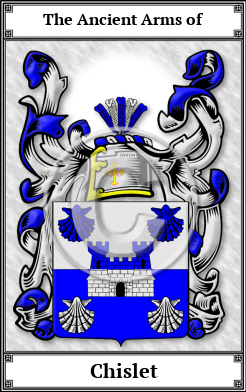 Chislet Family Crest Download (JPG)  Book Plated - 150 DPI