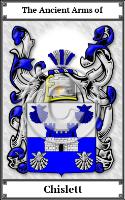 Chislett Family Crest Download (JPG)  Book Plated - 150 DPI