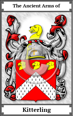 Kitterling Family Crest Download (JPG)  Book Plated - 150 DPI