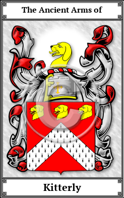 Kitterly Family Crest Download (JPG) Book Plated - 600 DPI