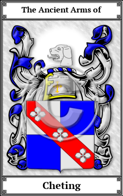 Cheting Family Crest Download (JPG)  Book Plated - 150 DPI